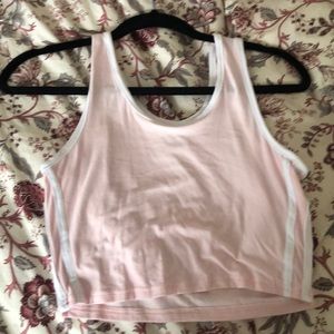 pink tank top cropped